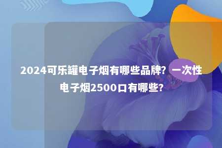 2024可乐罐电子烟有哪些品牌？一次性电子烟2500口有哪些?